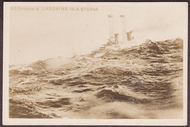 U.S.S. Delaware (BB-28) Battleship Pre-1920 RPPC Laboring in a Storm - £11.79 GBP