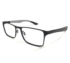 Ray-Ban Eyeglasses Frames RB8415 2503 Black Gray Carbon Fiber Square 55-17-145 - £111.36 GBP