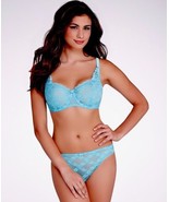 NWT AUBADE Paris 36C S Half Cup Bra And Thong Panty Set Lace $220 linger... - £94.38 GBP