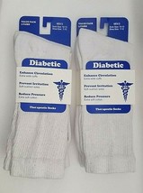 ( LOT 2 ) Diabetic Therapeutic Socks Men&#39;s Socks size 10-13 White TOTAL = 4Pairs - £13.23 GBP