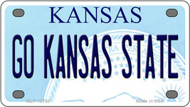 Go Kansas State Novelty Mini Metal License Plate Tag - £11.90 GBP