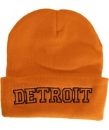 Detroit City Name Cuffed Winter Knit Beanie Toboggan Hat (Orange/Dark Blue) - €12,84 EUR Detroit City Name Cuffed Winter Knit Beanie Toboggan Hat (Orange/Dark Blue) - €12,84 EUR