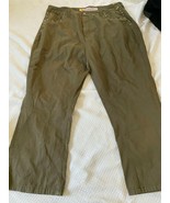 vintage retro frantic jeans Capri cropped pants 90&#39;s  olive green studde... - £14.15 GBP