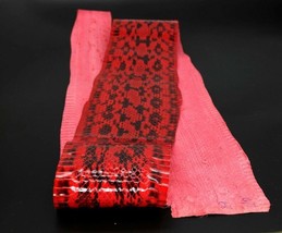 Snake Skin Leather Snakeskin Pelt Craft Supply Unbleached Red/Black - £11.96 GBP+