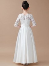 Expensive lace flower girl dress wedding party gown first communion dress - £120.67 GBP