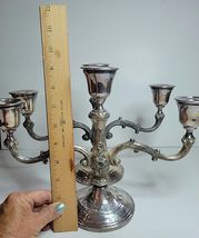 2 SHERIDAN SILVER PLATED CANDLEABRAS image 6