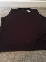 Blue Ocean Men&#39;s Casual Sweater Vest Size 2XL Dark Brown Solid - £29.75 GBP
