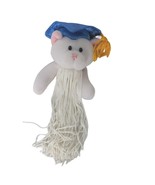 Gund Tassulations Ivy White Cat Graduation Tassel Plush Stuffed Animal 6.5&quot; - £16.73 GBP