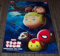 Marvel Comics Tsum Tsum Avengers Rocket Racoon Thor Nycc Promo Poster Print New - £11.87 GBP