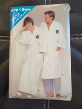See &amp; Sew 5452 Adult Unisex Robe Sewing Pattern Size  XS-XL Uncut FF - £7.45 GBP