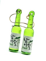 Boucles d&#39;oreilles bouteille verte Sake Drink Soju Summer Fashion Pair... - £5.52 GBP