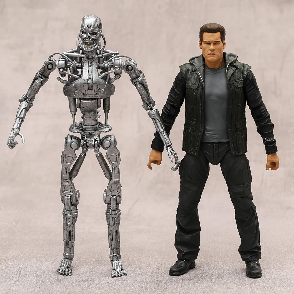NECA Reel Toys Terminator Genisys T-800 Guardian Endoskeleton 7” Action Figure - £20.59 GBP