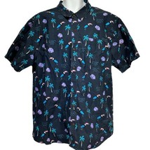 party pants mens flamingo print button up shirt Size XXL - $18.79