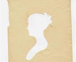 Peale&#39;s Museum Hollow Cut Silhouette of a Woman 1800&#39;s - $183.15