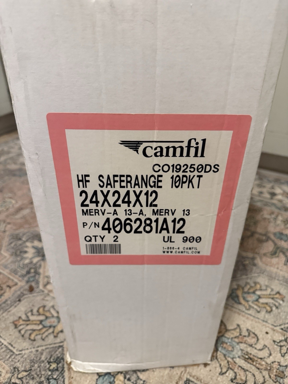 Camfil P/N 406281A12 HF Saferange 24X24X12 MERV-A 13-A Merv 13 10 Pocket... - $148.49
