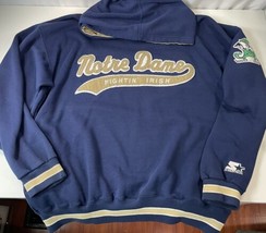 Vintage Starter Notre Dame Hoodie Pullover Sweatshirt Fighting Irish Logo Men XL - £29.60 GBP