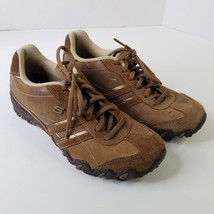 Skechers Womens Speedsters Walking Shoes Size 6.5 Brown Low Top Sneakers Comfort - £17.55 GBP