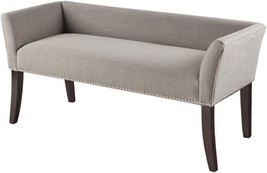 Madison Park Welburn Bedroom Solid Wood Polyester Fabric Seating Modern Style, - £189.55 GBP