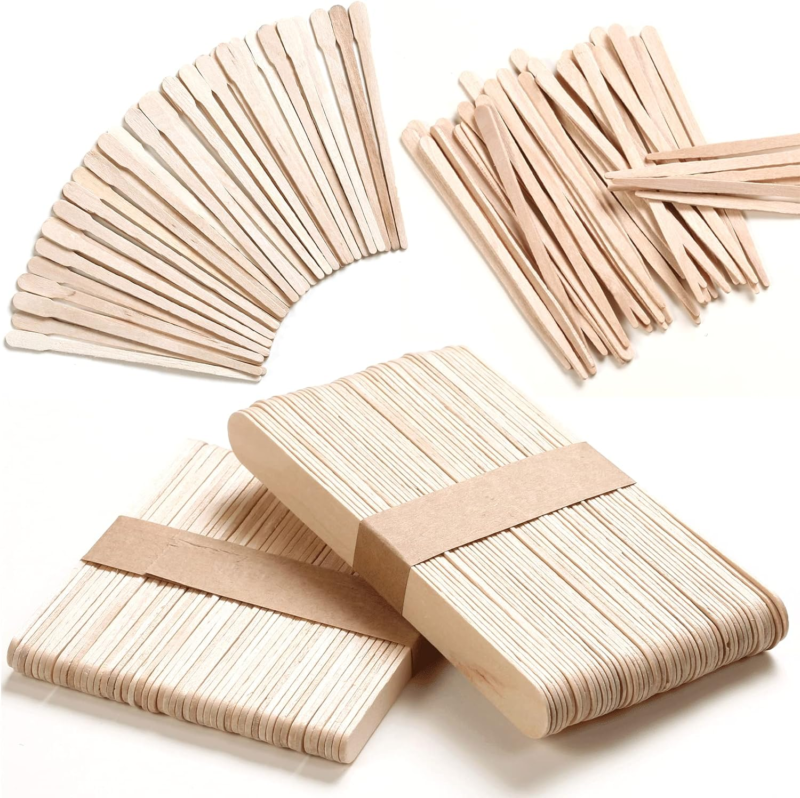 Primary image for Wooden Wax Sticks - HOOMBOOM 300 Pcs Waxing Sticks - 4 Style Assorted Wooden Wax