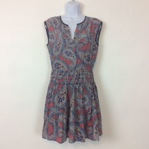 J Crew Silk Smocked Paisley Dress Size 2 Style F0890 Retail $168 - £18.71 GBP
