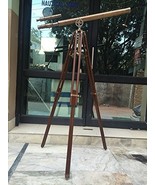 Nautical Tripod Double Barrel Telescope Vintage Antique Finish - Brass M... - $3,717.72 MXN