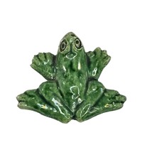 Vintage F Frazao Caldas Frog Miniature Figurine Majolica Pottery *Chipped* - £39.49 GBP