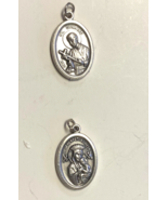 Saint Gerard Majella &amp; Our Lady of Perpetual Help Silver tone Medal, New... - $54.80 MXN