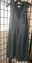 EUC Enfocus Studio Women&#39;s Black &amp; White Polka Dot Sleeveless Dress Size 12 - £17.13 GBP