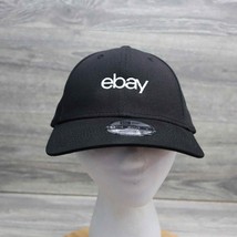 eBay New Era Hat Mens One Size Black Embroidered 9FORTY Adjustable Casua... - $25.72