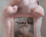 NWT "Pinky Too" Stuffed Bean Pig 2"x3" Picture Holder Rhinestone Bow Tab... - $14.99
