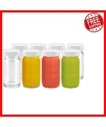 Versatile 2oz Clear Glass Bottles Set - Airtight and Dishwasher Safe, 8 ... - $35.63