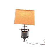 Antique Griswold No 1 Fruit &amp; Lard Press Cast Iron Table Lamp Light Farm... - $676.94 CAD