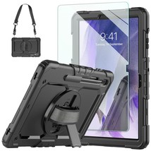 Case For Samsung Galaxy Tab S8 Plus/S7 Fe/S7+12.4 Inch, With 9H Tempered Glass S - £43.24 GBP