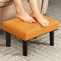 Soft Small Ottomans Footrest Stool, Footstool with Legs for Bed - £39.96 GBP