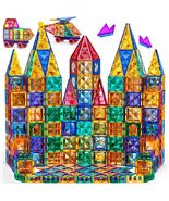 TEMI Magnetic Tiles 180-Piece Building Blocks STEM Toy Set Multicolor - $44.41 CAD