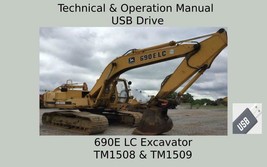 John Deere 690E LC Excavator Technical &amp; Operation Test Manual Set TM1508 TM1509 - £29.84 GBP+