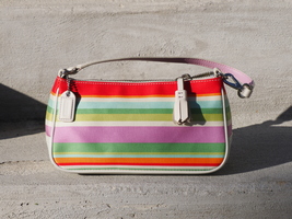 COACH Hampton Multicolor Striped Handbag - £35.55 GBP