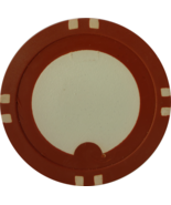8 Stripe Poker Chips with recessed center for inserts - set of 50 red chips - £15.92 GBP