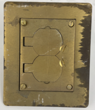 egrand WIREMOLD 828R Omnibox Brass Duplex Receptacle Floor Box Cover Pla... - $29.69