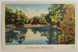 Apollo Pennsylvania Scenic View  Greetings to Kittanning PA Postcard T12 - £6.25 GBP