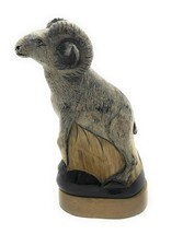 Hand Carved Water Buffalo Horn Scrimshaw Ram Carving 8&quot; tall USA SELLER - £38.15 GBP
