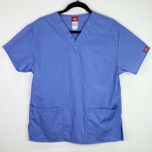 Dickies Solid Blue Scrub Top Shirt Size XS Small S - £5.46 GBP