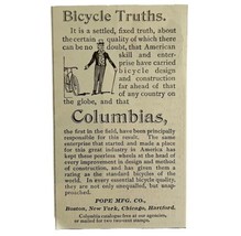Columbia Bicycles 1894 Advertisement Victorian Pope Bikes Truths ADBN1u - £13.97 GBP