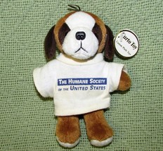 Curto Mini Plush 6&quot; Humane Society Dog Puppy Stuffed Animal Brown White Tan - £7.07 GBP
