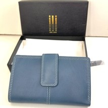 Women’s ili New York Tri Fold Wallet Rfid Protection Turquoise Darker Je... - $27.10