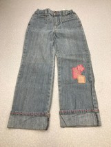 Genuine Kids From Oshkosh Denim Jeans With Patches Girls Size 6 KG C2 - £12.45 GBP