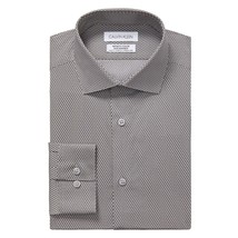 Calvin Klein Men&#39;s Infinite Color Slim Fit Dress Shirt Grey M B4HP - $34.95