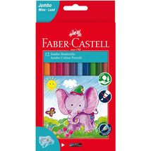 Faber-Castell Jumbo Colour Pencils with Sharpener (12pk) - £19.68 GBP