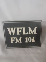 WFLM FM 104 NW INDIANA Microphone Radio Flag / Call Letter Music RECTANG... - £12.45 GBP