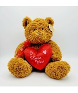 NWT Anico Collectible Plush Toy 11&quot; Soft Brown I Love You Teddy Bear - £11.18 GBP